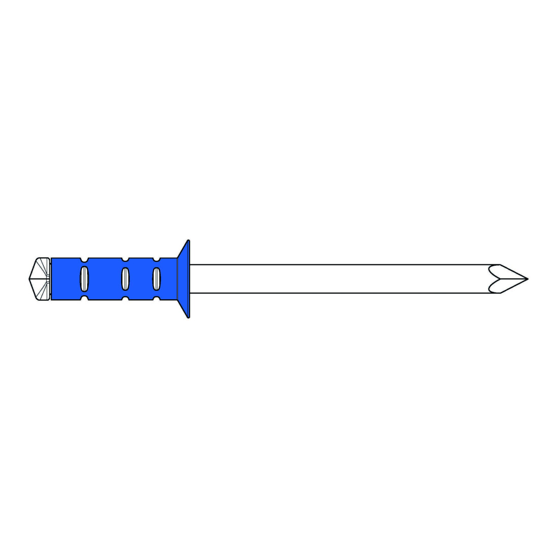 Gesipa PolyGrip rivets aveugles acier/acier tête fraisée 4 x 12