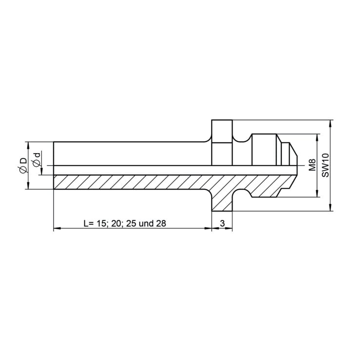 Gesipa reservedeel mondstuk 10/32 speciaal lengte 15 mm
