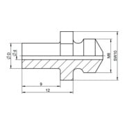 Gesipa reservedeel mondstuk V-10/24 (9mm verlengde versie)-3