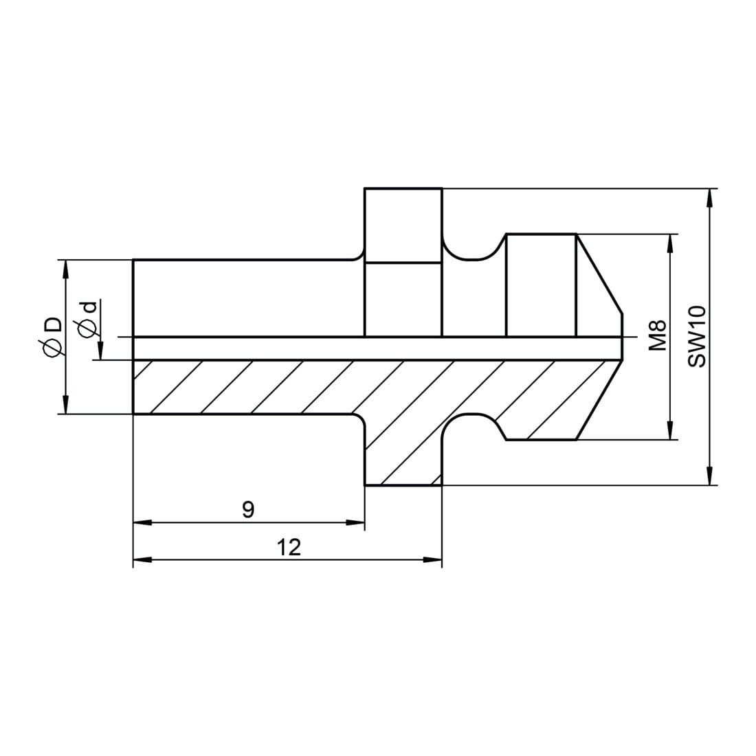 Gesipa reservedeel mondstuk V-10/24 (9mm verlengde versie)