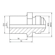 Gesipa reservedeel mondstuk V-16/27 (10 mm verlengde versie)