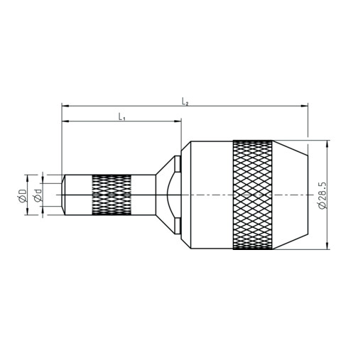 Gesipa reservedeel strooier mondstuk 4.8 compleet met openingsmechanisme (lang)
