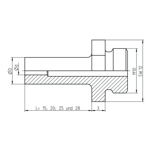 Gesipa reservedeel mondstuk 45 buiten AV SL 20