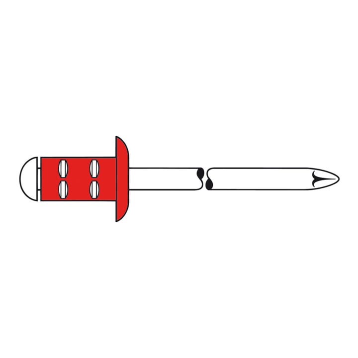GESIPA Rivet aveugle PolyGr Alu/Inox 4,0 x 10,0 mm RAL 7016
