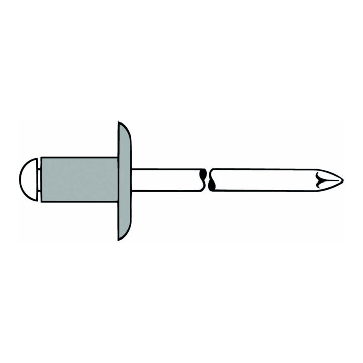 Gesipa rivets aveugles aluminium/acier grande tête 5 x 30 K 14