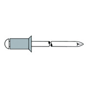 Gesipa Rivetti ciechi, alluminio, standard, testa svasata, 5x20mm