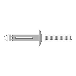 Gesipa Rivetti ciechi BULB-TITE, alluminio/alluminio 5,2x19,1 EPDM
