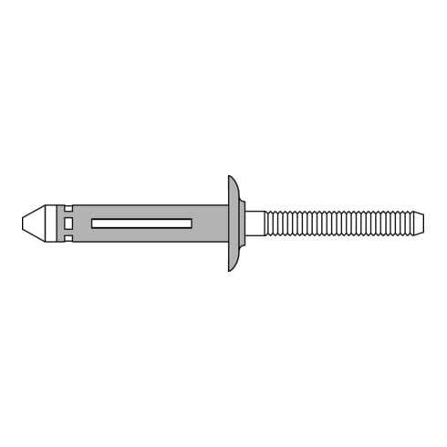 Gesipa Rivetti ciechi BULB-TITE, alluminio/alluminio 5,2x19,1 EPDM