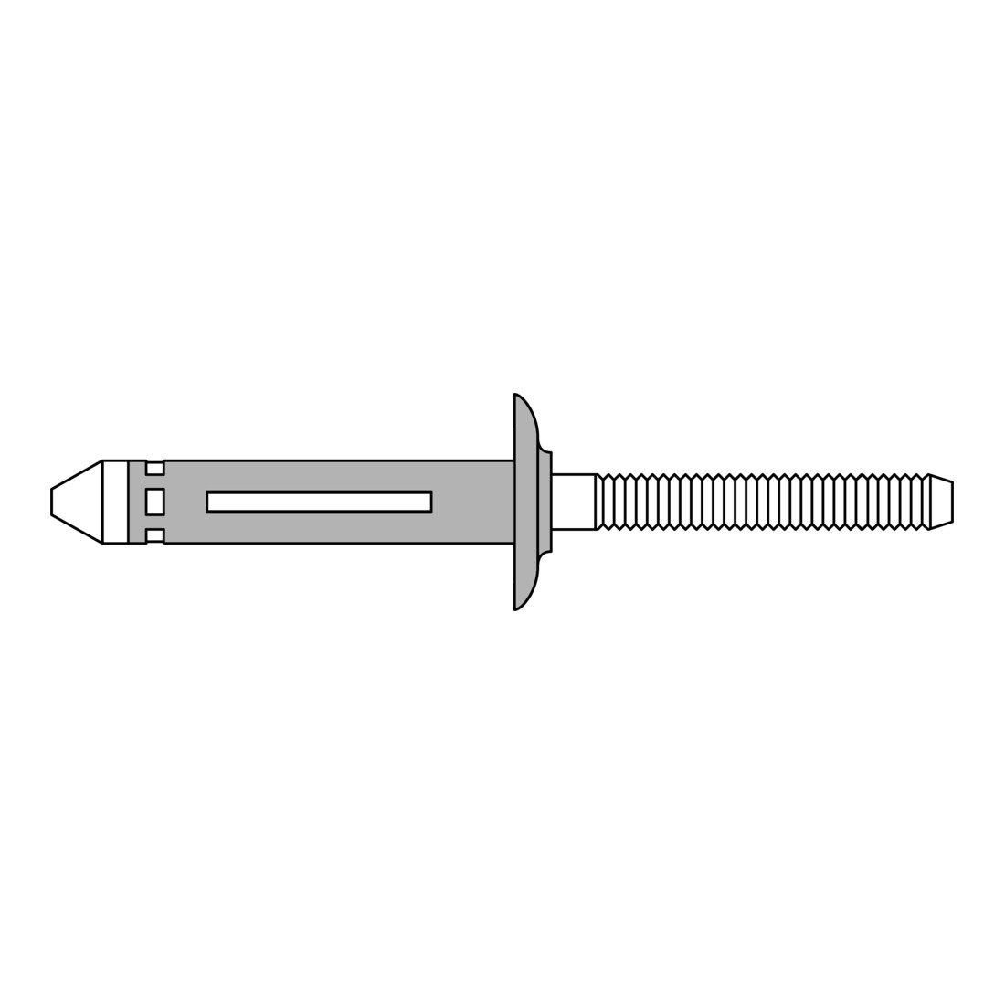 Gesipa Rivetti ciechi BULB-TITE, alluminio/alluminio 7,7x27,7 EPDM