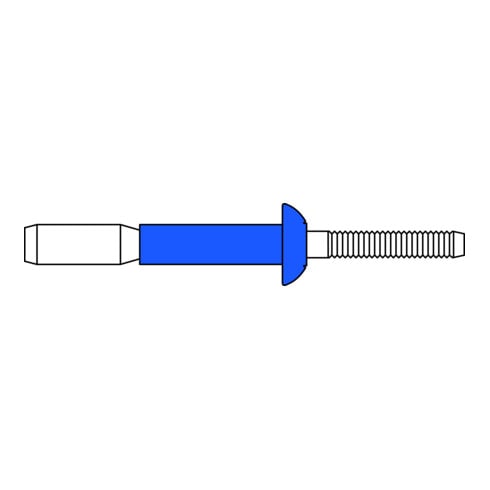 Gesipa Rivetti ciechi MEGA GRIP, acciaio/acciaio 4,8x10