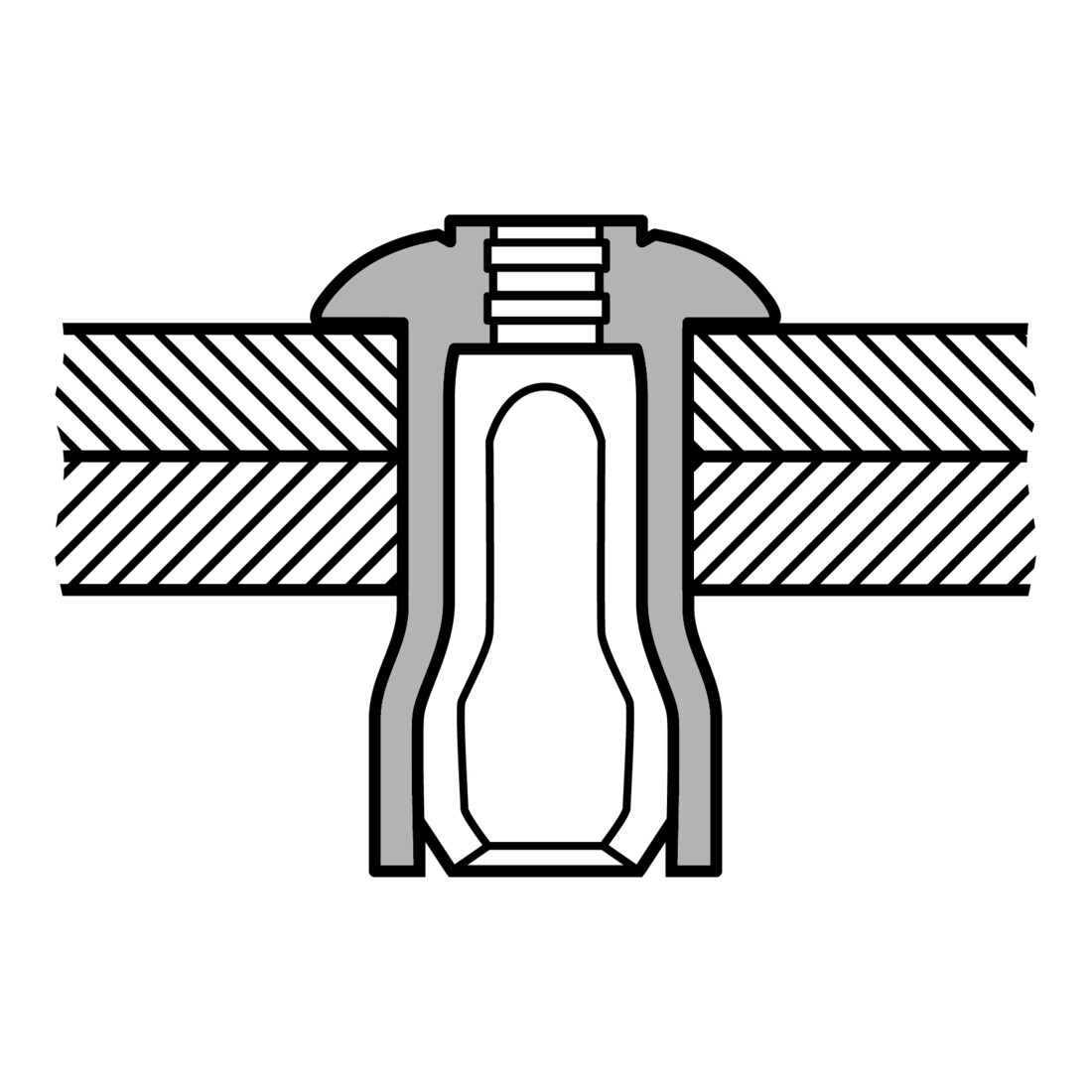 Gesipa Rivetti ciechi MEGA GRIP, alluminio/alluminio 4,8x10