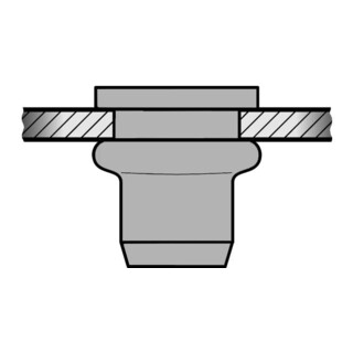 Gesipa Dado per rivetti ciechi Mini Pack, M4 corto