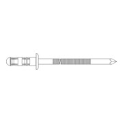 Rivetto cieco Gesipa Poly-Bulb Alu/Acciaio 4,8 x 16