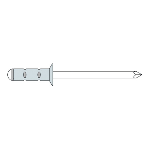 Gesipa Rivetti ciechi PolyGrip, alluminio/acciaio, testa svasata 4,8x10