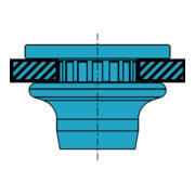 Gesipa SoftGrip® blindklinkmoer roestvrijstaal A2 M6x 9x21,5 K16 KB 0,5-4,5-4