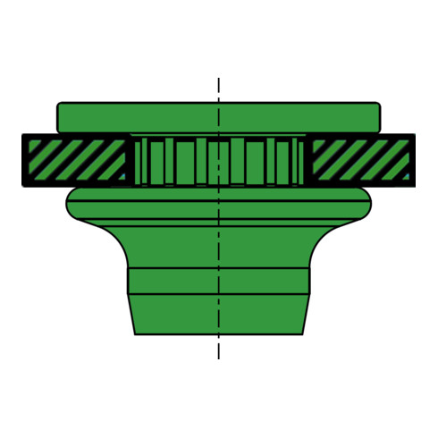 Gesipa SoftGrip® Blindnietmutter Edelstahl A4 M6 X 9 X 20 K16 KB 0.5-4.5