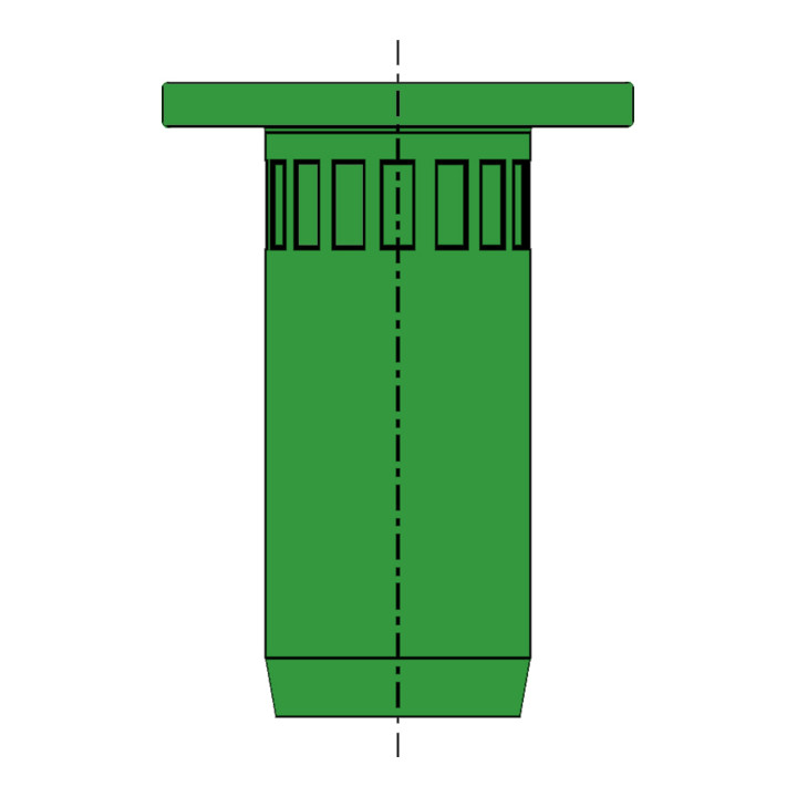 Gesipa SoftGrip® Blindnietmutter Edelstahl A4 M6 X 9 X 20 K16 KB 4.5-6.5