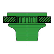 Gesipa SoftGrip® Blindnietmutter Edelstahl A4 M6 X 9 X 20 K16 KB 4.5-6.5-4