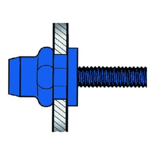 Vis à rivet aveugle Gesipa Hexagonal partiel Acier