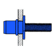 Gesipa Vite per rivetti ciechi, acciaio M 4x6x11-3
