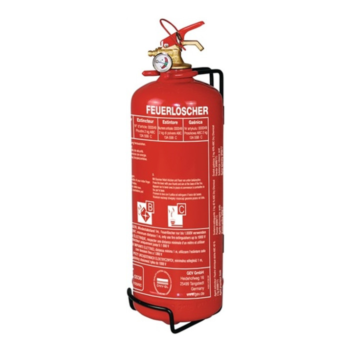GEV extincteur à poudre FLP 0049 FLP 0049 FLP 0049 2kg classe 13 A 55 B C avec manomètre