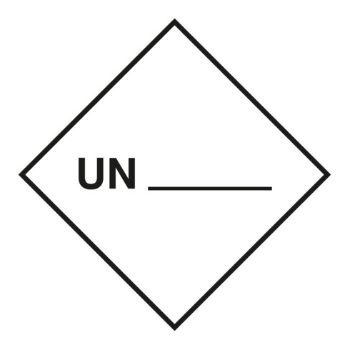 Gevaarlijke stoffen label UN voor zelfbedrukking, type: 04100