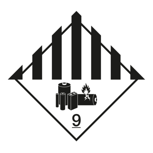 Gevaarsetiket lithiumbatterijen, type: 04150