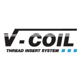 V-COIL Gewindeeinsatz DIN 8140 Typ Stand.f.M6 x 1mm rostfr.Stahl 1,5xD V-COIL