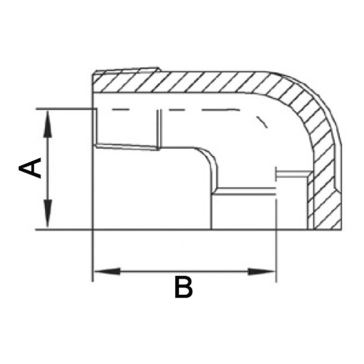 Gewindefitting 90Grad IG/AG NPS 1/4 Zoll