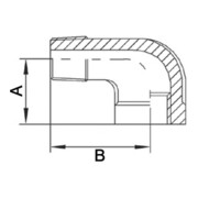 Gewindefitting 90Grad IG/AG NPS 2 Zoll-4