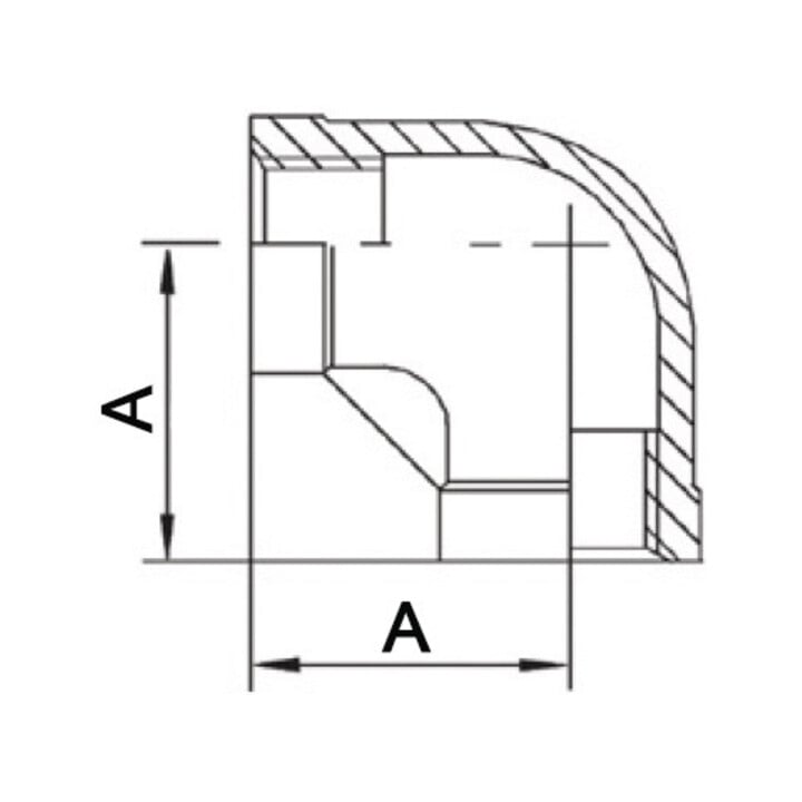 Gewindefitting 90Grad IG NPS 1 1/2 Zoll