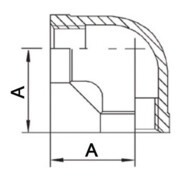 Gewindefitting 90Grad IG NPS 1/4 Zoll-4