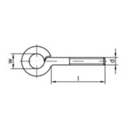 Gewindeösen Typ 48 mit metrischem Gewinde, Edelstahl