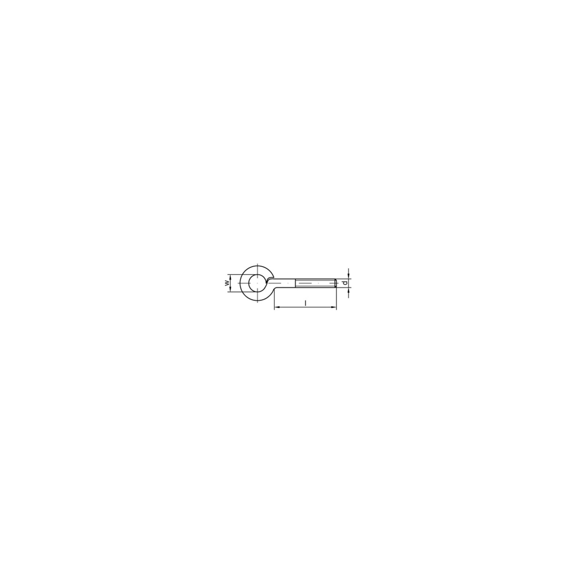 Gewindeöse M8x40 Edelstahl A2 blank ; Industrial Quality Supplies