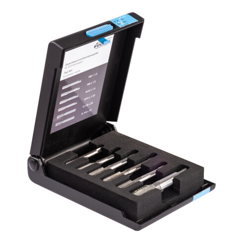 Gewindeschneidzeugsatz M6-M10/G1/4-G1/8 Zoll HSS-G 6-tlg.VÖLKEL