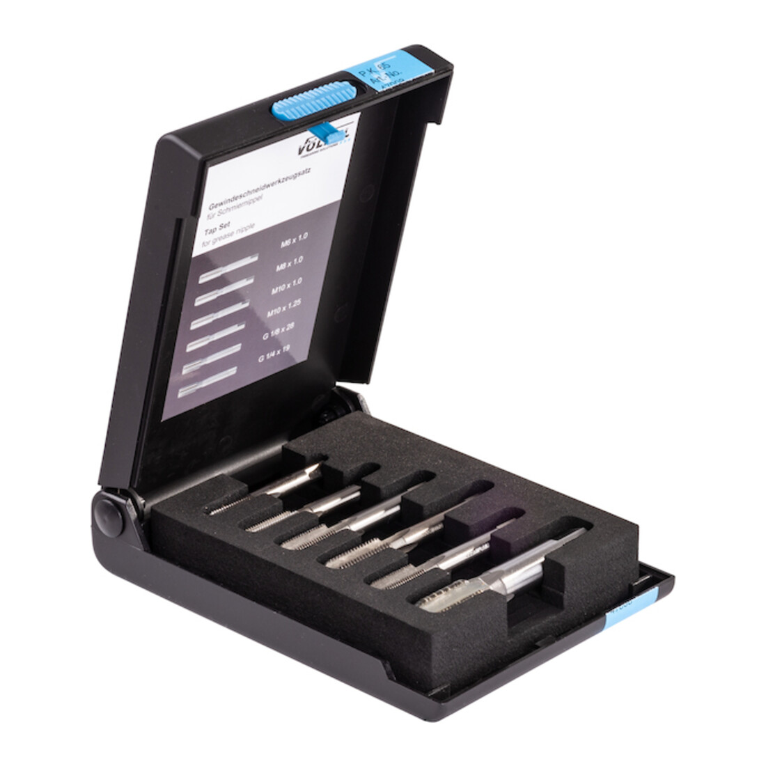 Gewindeschneidzeugsatz M6-M10/G1/4-G1/8 Zoll HSS-G 6-tlg.VÖLKEL