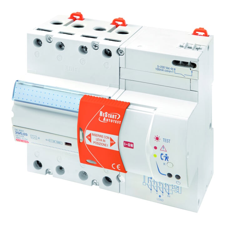 Gewiss Disjoncteur différentiel FI 4P 40A 0,03B IR 7M GW90942B