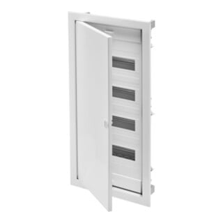 Gewiss Petit tableau de distribution encastré GW40154N 4x12TE avec porte en tôle d'acier
