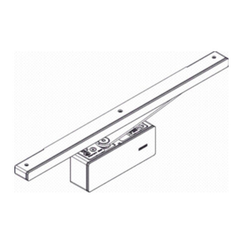 GEZE Amortisseur de porte ActiveStop appliqué argent HLT