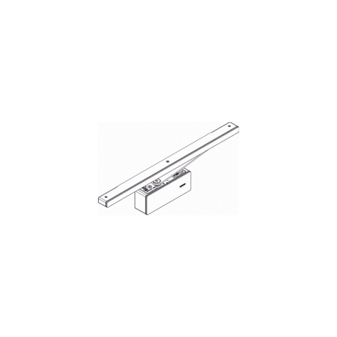GEZE Amortisseur de porte ActiveStop appliqué argent HLT