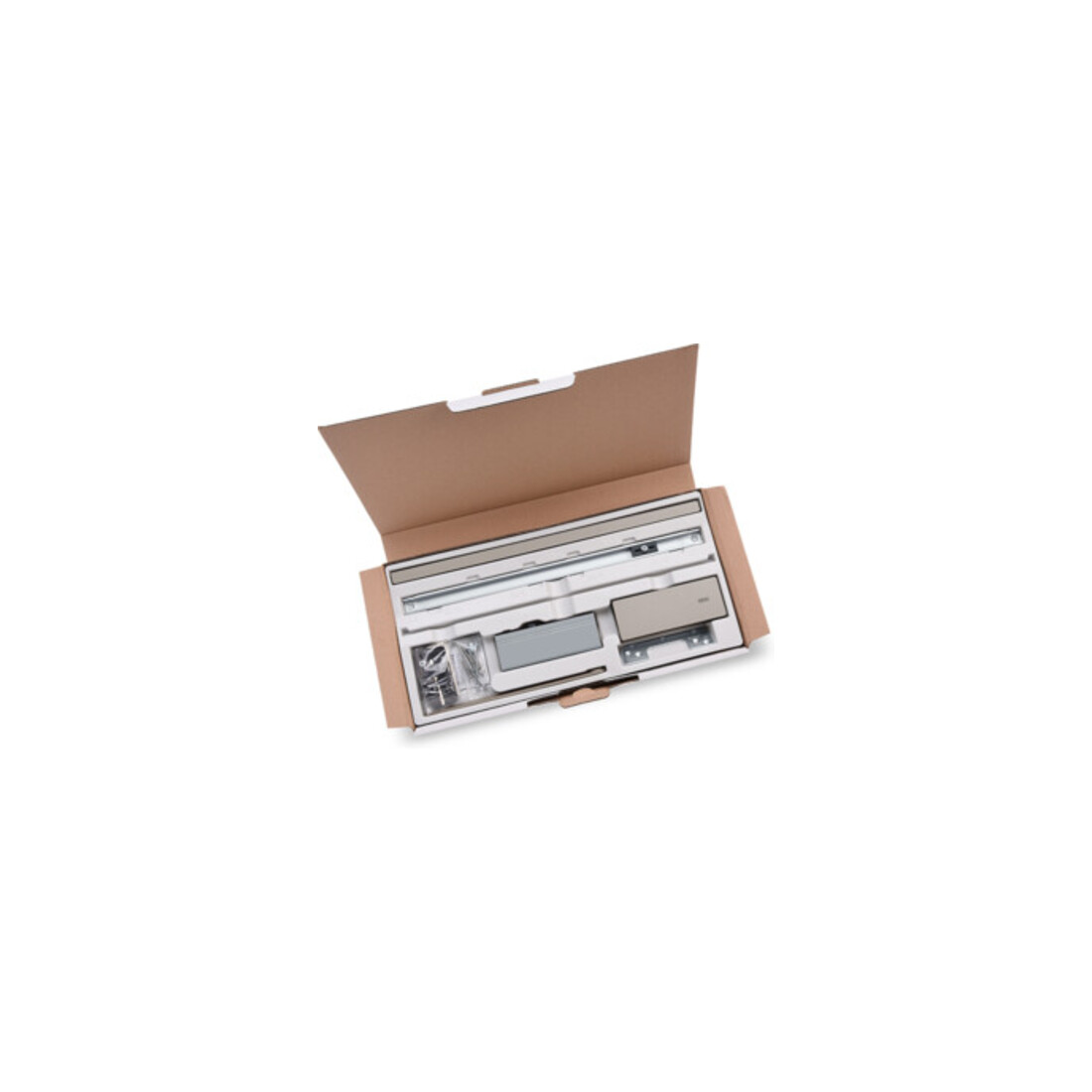 GEZE Amortisseur de porte ActiveStop appliqué argent HLT