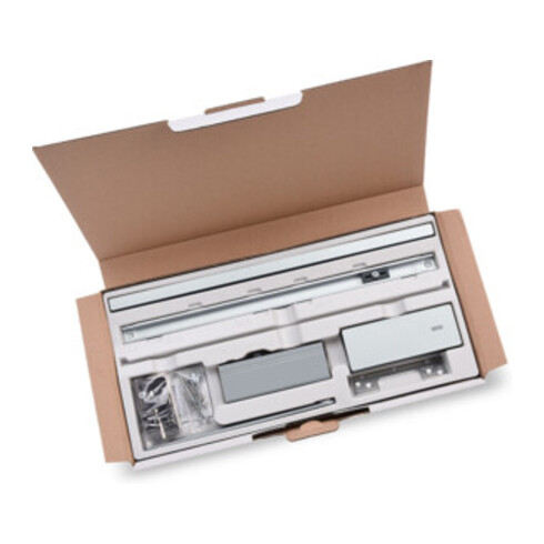 GEZE Amortisseur de porte ActiveStop appliqué argent HLT