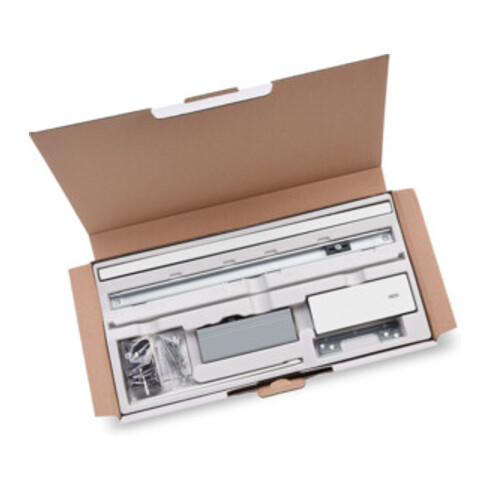 GEZE Amortisseur de porte ActiveStop appliqué argent HLT