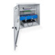 GEZE Centrale de commande de secours RWA MBZ 300 24V DC en saillie en tôle d'acier grise