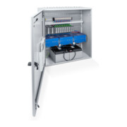 GEZE Centrale de commande de secours RWA MBZ 300 24V DC en saillie en tôle d'acier grise