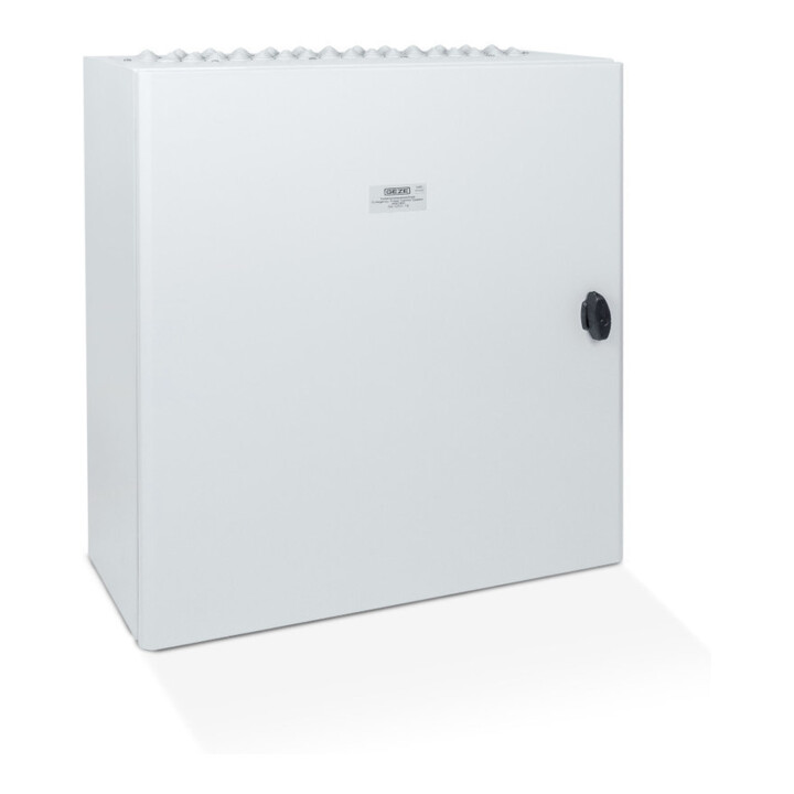 GEZE Centrale de commande de secours RWA MBZ 300 24V DC en saillie en tôle d'acier grise