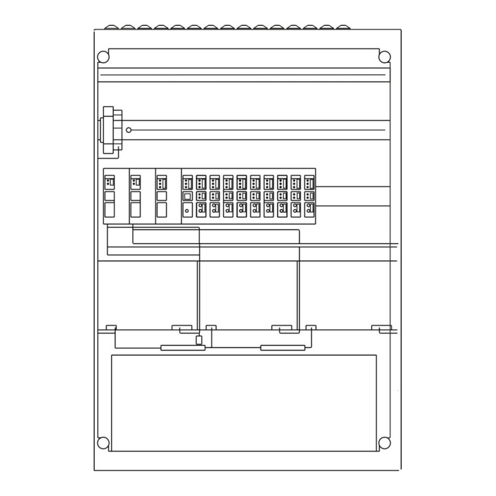 GEZE Centrale de commande de secours RWA MBZ 300 24V DC en saillie en tôle d'acier grise