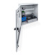 GEZE Centrale de commande de secours RWA MBZ 300 24V DC en saillie en tôle d'acier grise