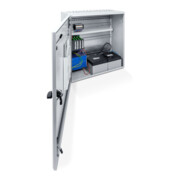 GEZE Centrale de commande de secours RWA MBZ 300 24V DC en saillie en tôle d'acier grise