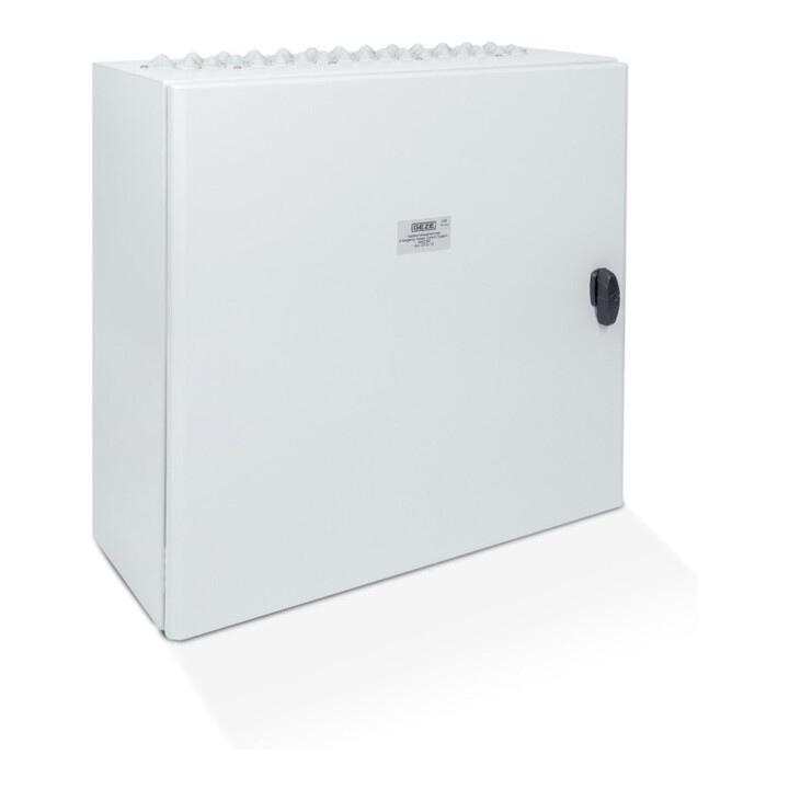 GEZE Centrale de commande d'urgence RWA MBZ 300 24V DC tôle d'acier grise N48K